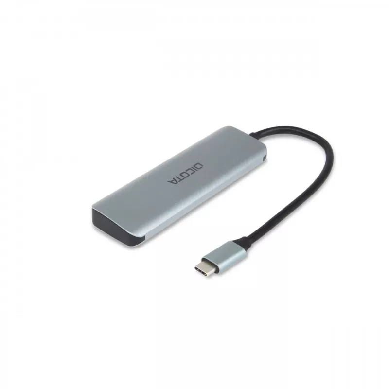 USB Type-C -keskitin DICOTA D32061 10000 Mbit/s hopea