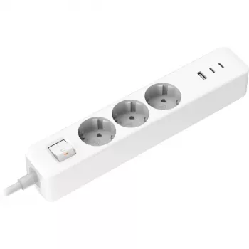 Haaroituspistorasia Xiaomi BHR07UKEU — 3 AC-lähtöä Type F, 250 V, 1,4 m kaapeli, valkoinen
