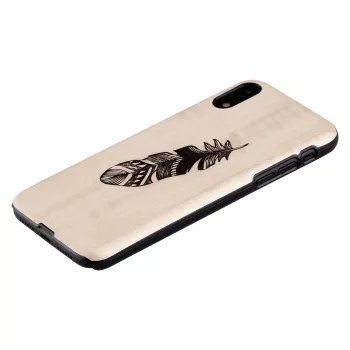man and wood -älypuhelinkotelo iPhone XR:lle, Indian musta, suojaava kova kotelo