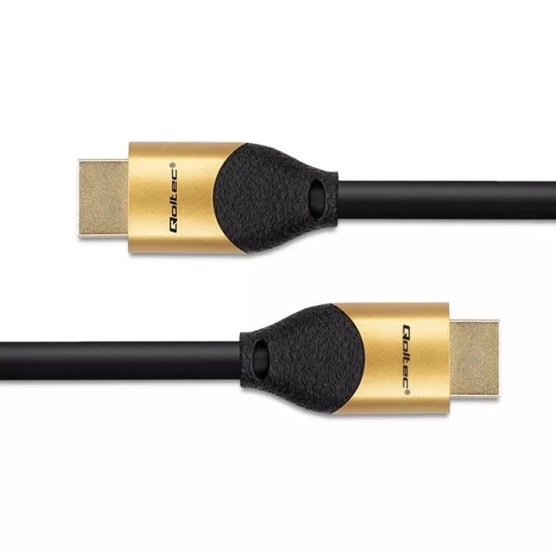 Qoltec 50355 HDMI v2.1 kaapeli Ultra High Speed 8K | 60Hz | 28AWG | GOLD | 2m