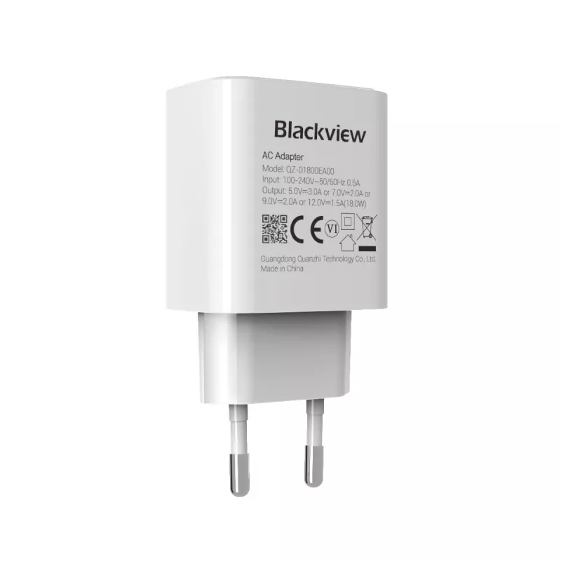 Laturi BLACKVIEW CHAR-18W 18 W teho — kompakti USB-seinälaturi mobiililaitteille