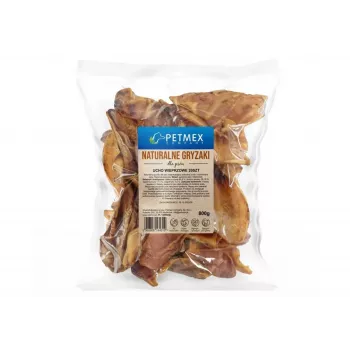 Koiran pureskelutuote PETMEX Schweineohr, 20 luonnollisen hampaidenhoitopureskelusuikaleen pakkaus, 800 g, aikuiset koirat, kaikki rotukoot