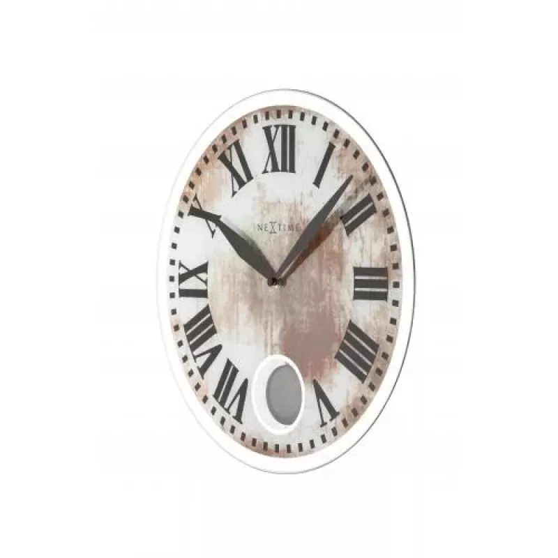 NeXtime kello 8162 Romana, Ø43 cm, seinäkello, valkoinen