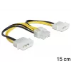 Sisäinen virtakaapeli DeLOCK 83410 0,15 m EPS 8-pin Molex 3-pin