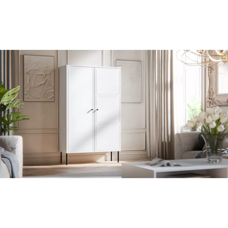 Vitriini cama meble PALAZZO BIS 1000×390×1660 mm valkoinen matta