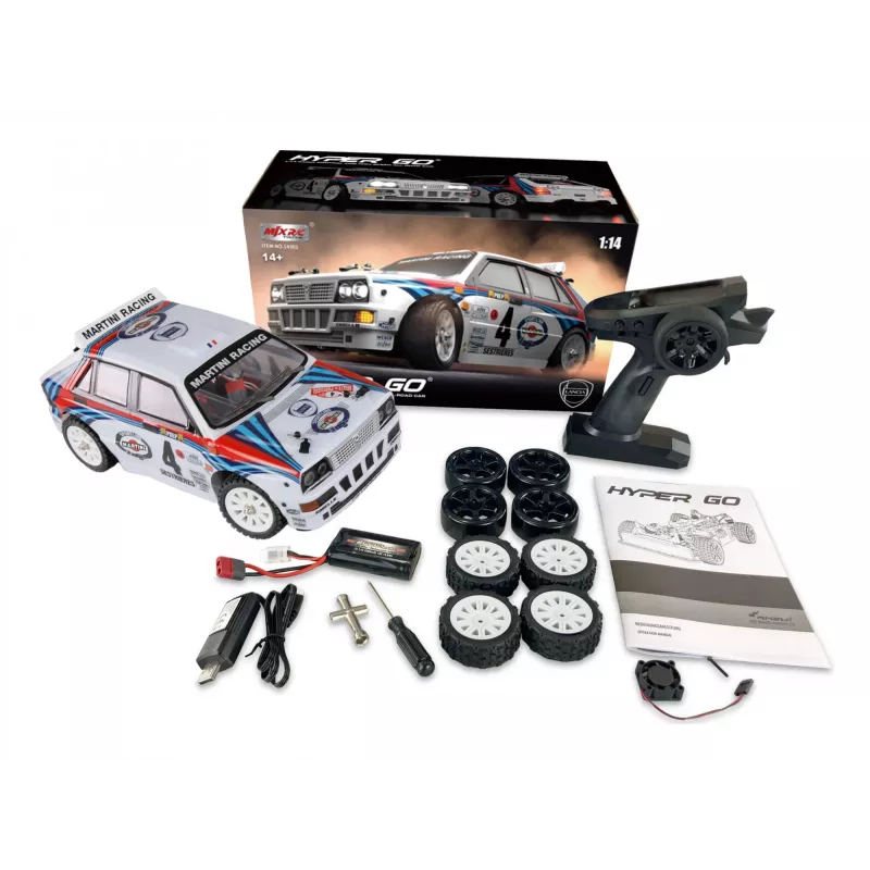 Radio-ohjattava auto Amewi Hyper Go Lancia Delta HF Integrale 4WD rally drift -malli (MPN 21109)