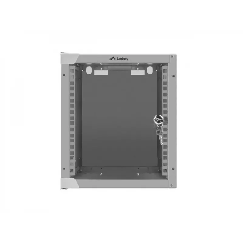 Lanberg WF10-2306-10S 10" seinäkiinnitteinen rack-kaappi 6U, 336×280×310 mm, lasiovi, 20 kg, harmaa (RAL 7035)