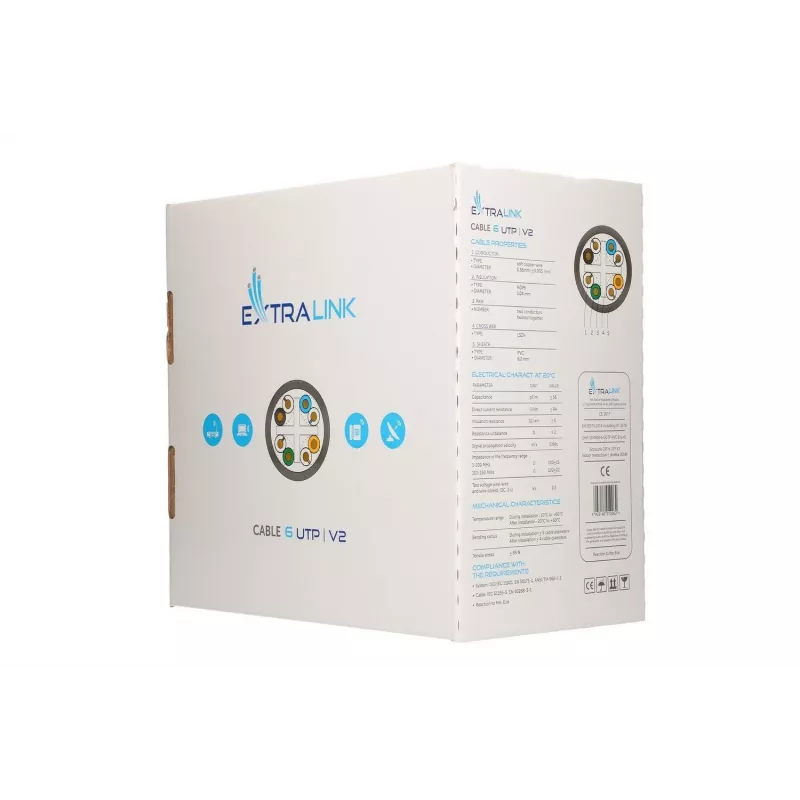 Twisted pair -kaapeli Extralink CAT6 UTP V2 Indoor 305M