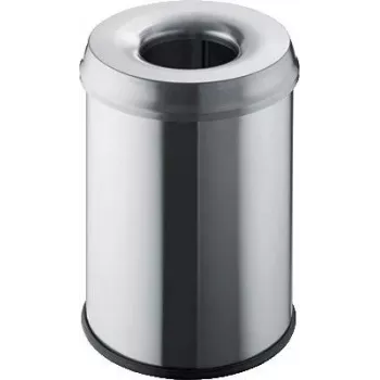 Jäteastia Helit H2515400 pyöreä teräs harmaa (H2515400)