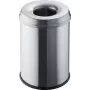 Jäteastia Helit H2515400 pyöreä teräs harmaa (H2515400)