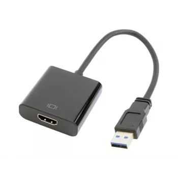 USB-näytönohjainadapteri GEMBIRD A-USB3-HDMI-02, HDMI-lähtö, jopa 1920x1080, musta, 36 g