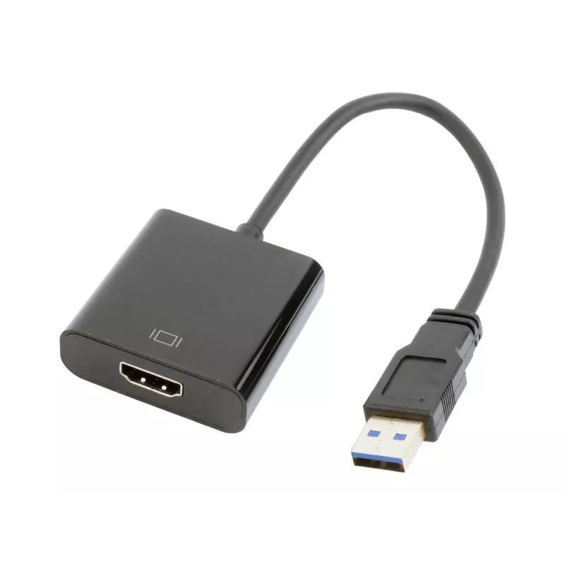 USB-näytönohjainadapteri GEMBIRD A-USB3-HDMI-02, HDMI-lähtö, jopa 1920x1080, musta, 36 g