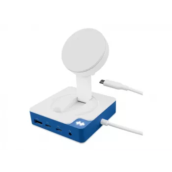 Hyper HyperDrive Flex MagCharge USB-C -keskitin, valkoinen/sininen | HD8100BUGL | HDMI-liitäntöjen määrä 1
