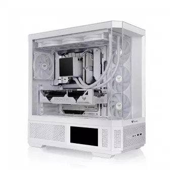 PC-kotelo THERMALTAKE Midi View 370 TG ARGB Snow/valkoinen karkaistulla lasilla, ARGB-valaistus