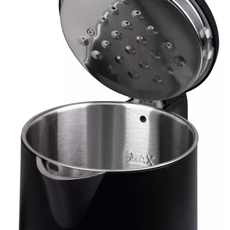 IDEAL vedenkeitin 1,7 l, teräskotelo, teho 1500 W, musta