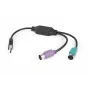 Adapteri 2xPS2->USB hiiri + näppäimistö