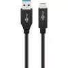 Wentronic goobay - USB-kaapeli - USB-C (M) to USB Type A (M) - USB 3,1 Gen 2 3 A - 50cm - pyöreä - musta (41073)