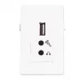 USB2.0+2x miniklinkki -moduuli Garbot BN4900-USB A+2XJ valkoinen 20 cm