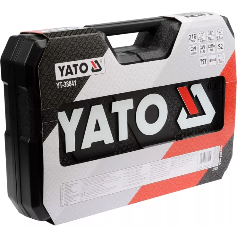 YATO YT-38841 1/4 inch, 3/8 inch, 1/2 inch hylsysarja