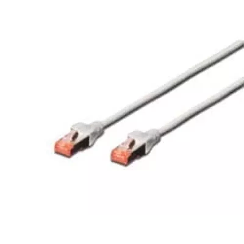 DIGITUS CAT6 S/FTP -kytkentäkaapeli, 20 m, harmaa, 5 kpl:n pakkaus