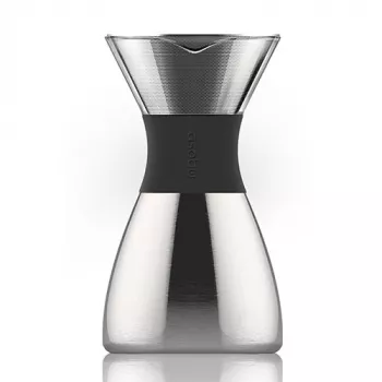 Asobu PourOver Cold Brew -kahvinkeitin musta, hopea