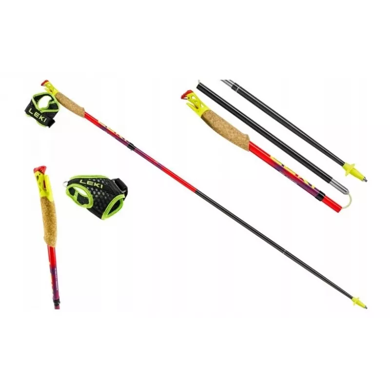 Vaellussauvat Leki TRL Ultratrail FX One 120 cm, punainen