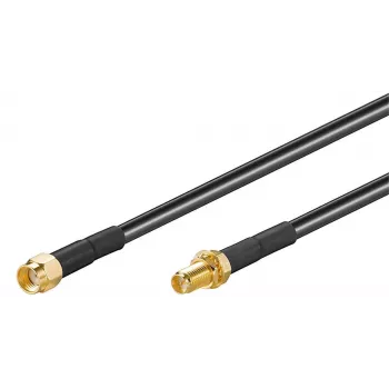 Koaksiaalikaapeli Microconnect 51675 RP-SMA RP-SMA 1 m musta
