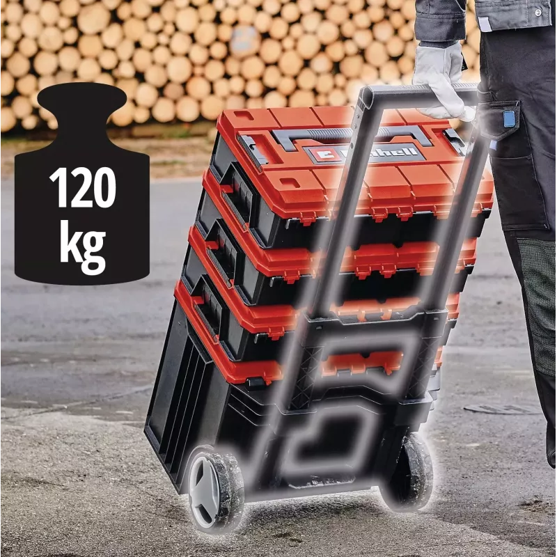 Työkalulaukku Einhell E-Case Tower musta punainen polypropeeni lämmönkestävä roiskevesitiivis