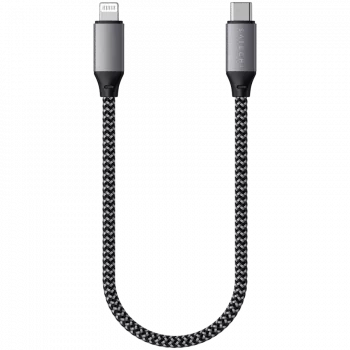 Satechi ST-TCL10M USB-kaapeli 0,25 m USB-C USB-C/Lightning musta harmaa