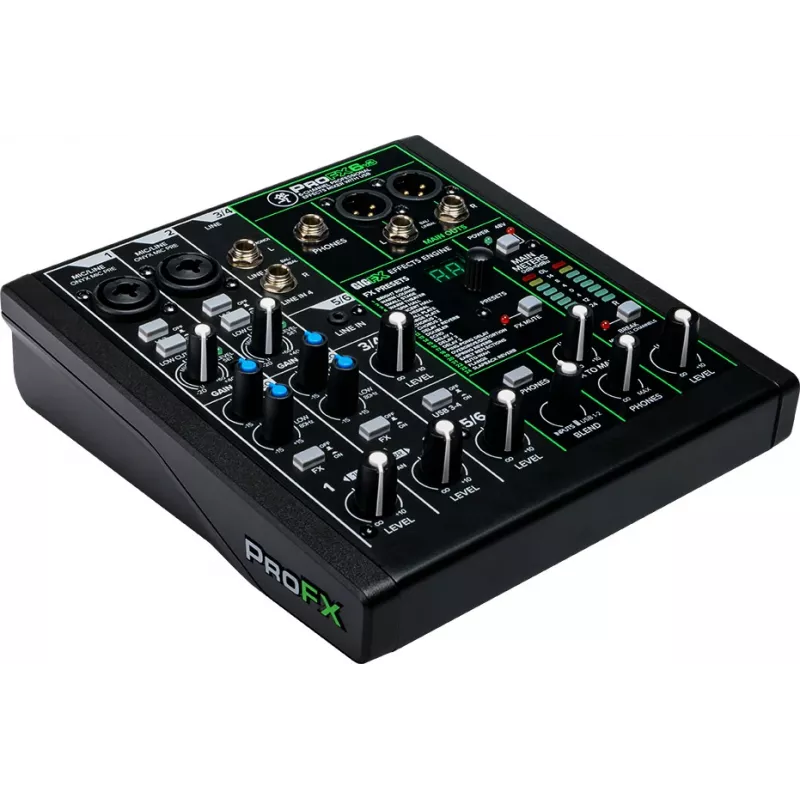 Mikseri Mackie ProFX6v3 kompakti 6-kanavainen analogimikseri USB-liitännällä