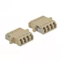 Kuitusovitin DELOCK LC-naaras LC-naaras, beige, 2 kpl:n pakkaus