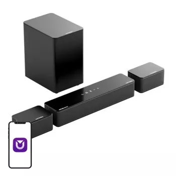 Soundbar Ultimea U2520 5.1 kanavaa langattomalla subwooferilla, Dolby Atmos, APP-ohjaus, musta