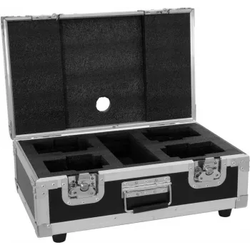 Flightcase Roadinger 4x AKKU Dot 1 RGB/WW QuickDMX — suojaava kuljetuslaukku
