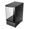 Mini-tornikotelo TACENS Mars Gaming MC-SE2 — Mini-ITX / Micro-ATX, musta, sivulasiseinä, pohjavirtalähde, tukee 2x2,5