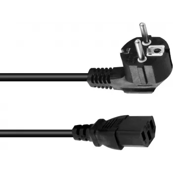 Virtakaapeli Omnitronic kylmälaite pistoke 3×1,5 mm², 10 m, musta