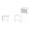Yöpöytä Cama ONDA 50x40x54 cm musta MDF/lastulevy 2 kpl:n sarja