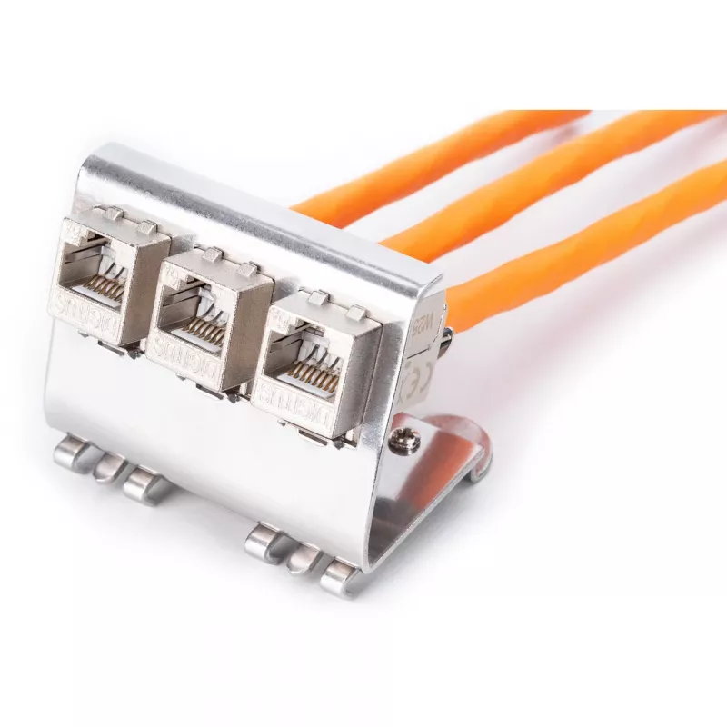 Adapteri Digitus AN-25183 3x Keystone-moduulille ruostumaton teräs