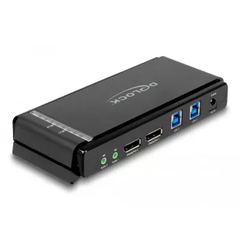 KVM-kytkin DeLOCK DisplayPort 1.4 8K 60Hz USB ääni