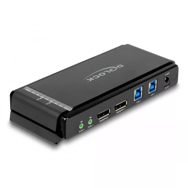 KVM-kytkin DeLOCK DisplayPort 1.4 8K 60Hz USB ääni