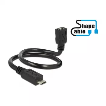 USB-kaapeli DeLOCK 0,35 m 2xUSB2.0 Micro-B