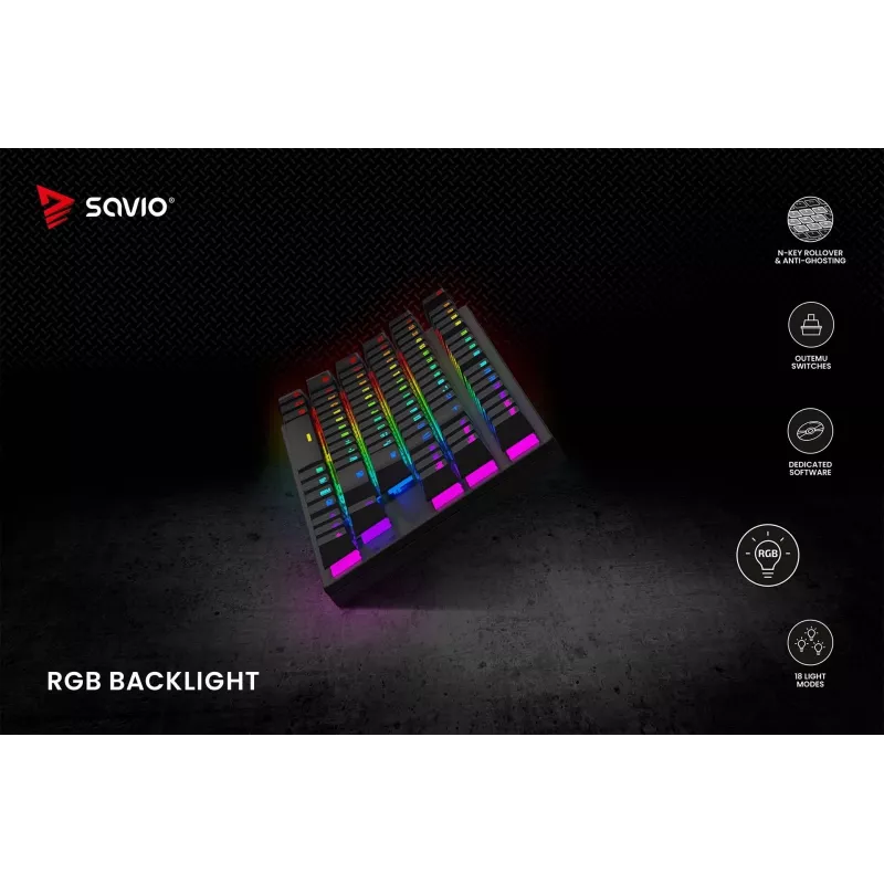 Mekaaninen näppäimistö RGB Tempest X2 Outemu Red Savio Savgk-tempest X2 Red