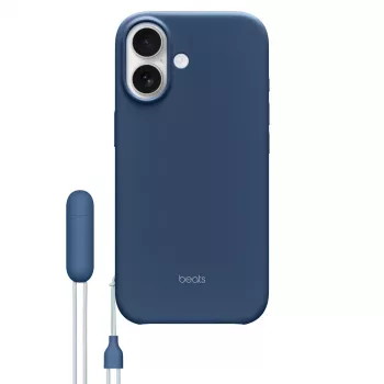 Kickstand-kotelo iPhone 17:lle Apple Beats — MagSafe, kameran ohjaus, polykarbonaatti/mikrokuitu, sininen, sopii 6,3