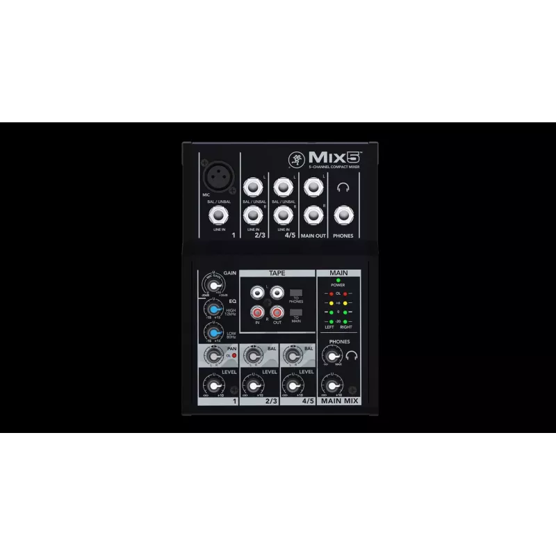 Mackie Mix5 5 kanavaa 20 – 30000 Hz musta