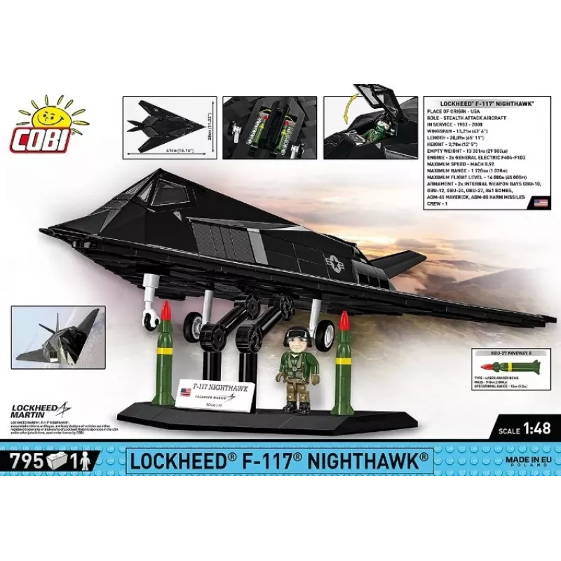 Lockheed F-117 Nighthawk rakennussarja (1:48)