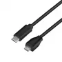 LogiLink - USB-kaapeli - USB 2.0 Type-C (M) - Micro-USB 2.0 (M) - USB 2.0 - 15 V - 3 A - 1 m - musta (CU0197)