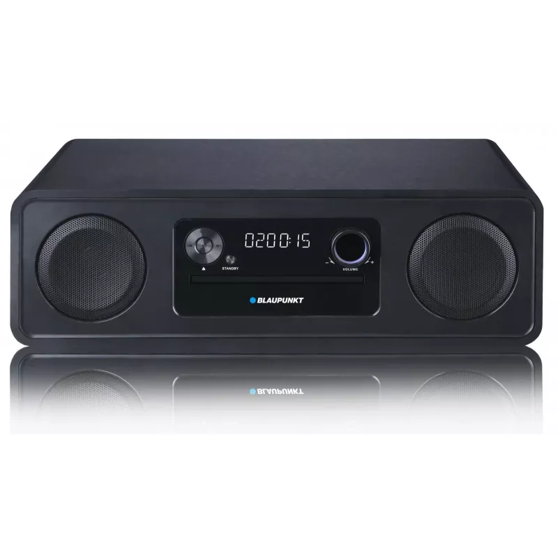 Blaupunkt MS20BK mikro Hi-Fi -järjestelmä, Bluetooth, CD/CD-RW/MP3/WMA, FM-radio, USB, AUX, kello/herätys, 120 W, musta