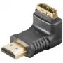 Wentronic Goobay HDMI™ kulmasovitin, HDMI Standard -pistoke (Type A), musta - HDMI™ A-pistoke > HDMI™ A-liitin (51727)