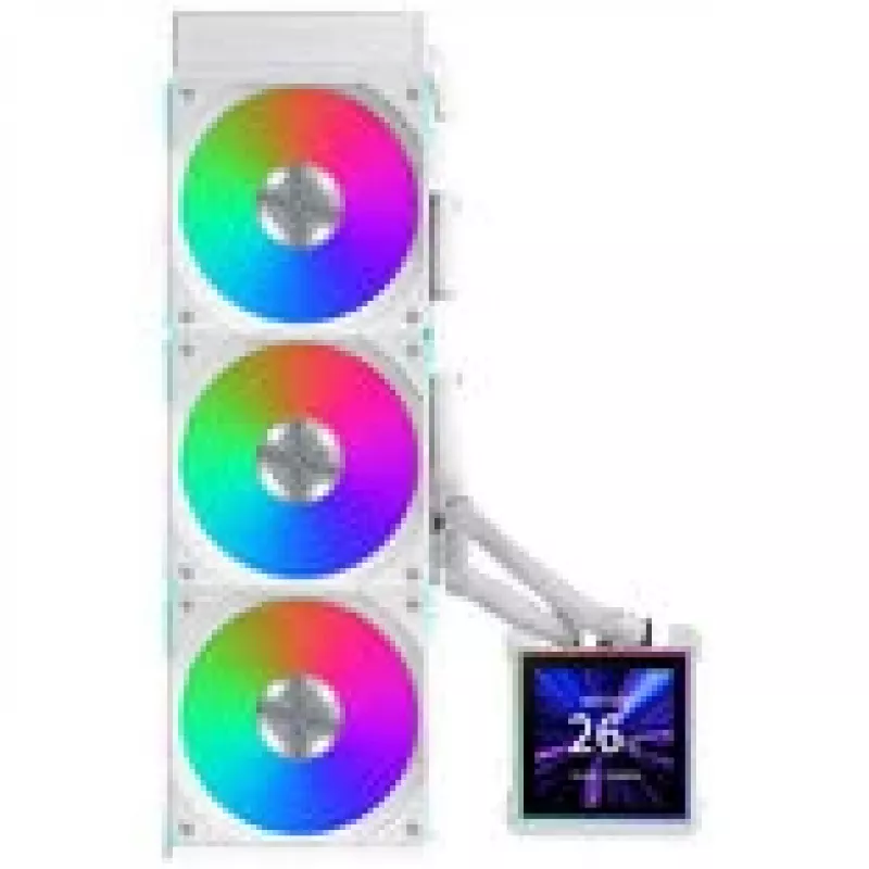 Neste-CPU-jäähdytin Lian Li HydroShift II LCD-S 360mm AiO RGB-valaistuksella ja LCD-näytöllä