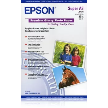 Epson Premium Glossy Photo Paper, DIN A3+, 250g/m², 20 arkkia