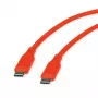 ROLINE USB 2.0 kaapeli C-C ST/ST silikoni 60W 1m oranssi - kaapeli - digitaali/data (11.02.9124)